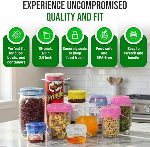 Reusable Silicone Can Lids – 2.6 Inch Can Covers for Dog & Cat Food – Universal Fit - Airtight Stretch Lids for Pet Food Cans, BPA-Free, Dishwasher Safe – 10 Pack - Image 6