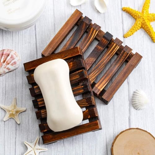 1 PCS Hawaii Style Bathroom Accessories Handmade Natural Wood Soap Dish Wooden Soap Holder - Image 2
