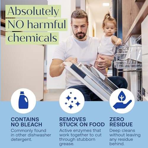 Fab Tab 100% Plastic-Free Dishwasher Detergent Tablets, 12ct, Free & Clear - Image 6