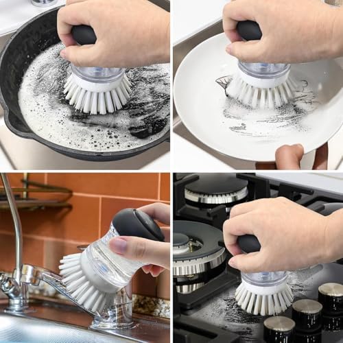 Palm Brush Refills for OXO Palm Brush, 6 Pack Dish Brush Replacement Head - Image 4