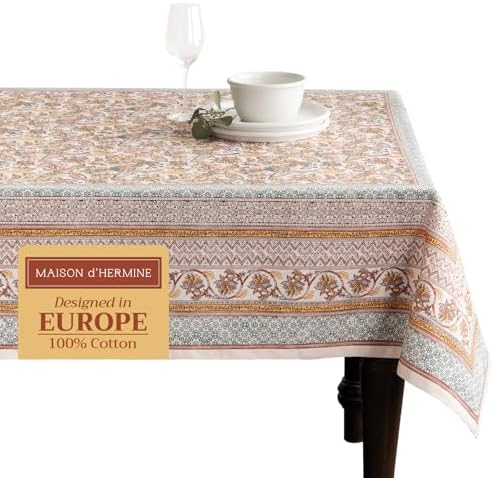 Maison d' Hermine Table Cloth Rectangle Table Reusable 100% Cotton 60"x90" by MaisondHermine