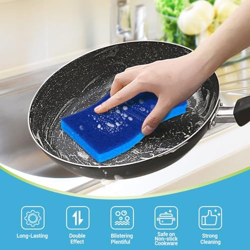 AIDEA XL Sponges Kitchen 12Count, Non-Scratch Scrub Sponges for Dishes - Image 4