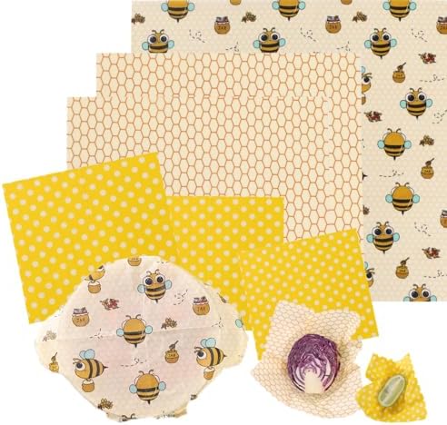 Reusable Beeswax Food Wraps - 6 Pack (3S,2M,1L) Bread Sandwich Wrapper Bowl Covers Food Storage | Organic, Zero Waste, Plastic and Silicone Free, Alternative to Aluminum Foil & Plastic Wrap - Image 6