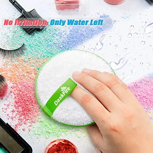 Reusable Makeup Remover Pads, Facial Make Up Removal Wipes, Washable Face Cleaning Cloths, Hypoallergenic for Mascara, Eye Shadow, Lipstick, Foundation -3 pcs, 4.5" Dia - Image 4