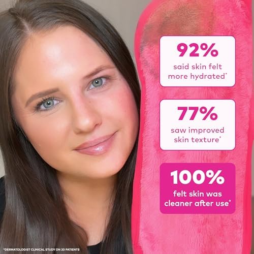 The Original MakeUp Eraser PRO, Effortlessly Remove All Makeup Using Only Water, Including Waterproof Mascara, Eyeliner, Foundation, Lipstick, Sunscreen,and More! Original Pink, 1ct. - Image 5