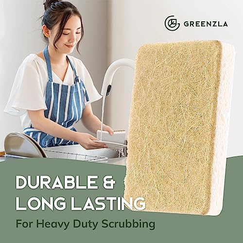 GREENZLA 6 Pack Kitchen Sponges | Non-Scratch Hemp & Sisal - Image 5