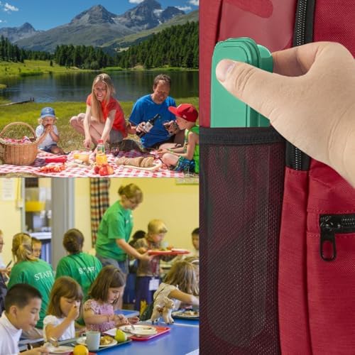4 Sets Reusable Utensils Set with Case,Camping Cutlery Set Travel Silverware Set with Case Lunch Utensils Set for Work,Utensil Sets for Lunch Picnic Daily Use Outdoor (Darkgreen) - Image 6