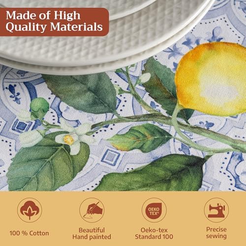 Maison d' Hermine Table Cloth Round Table Reusable 100% Cotton 69" Diameter - Image 3