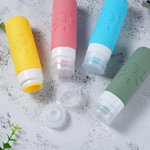 Zafit Travel Bottles for Toiletries, TSA Approved Travel Containers 3oz Leak Proof Travel Tubs Refillable Liquid Travel Accessories for Shampoo Conditioner Lotion Body Wash(Multicolored F) - Image 3