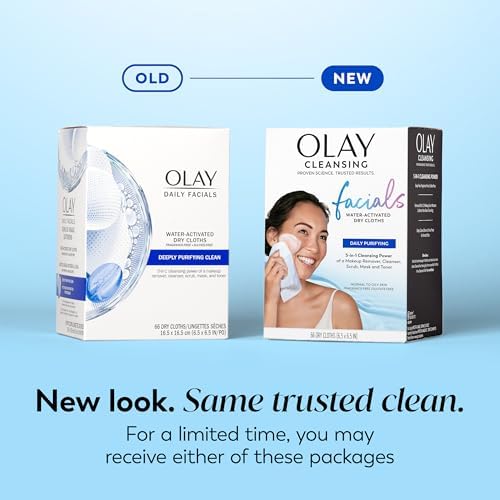 Olay Makeup Remover Wipes, Daily Facials Deep Clean Face Cleanser for Normal to Oily Skin, Alcohol & Fragrance Free, Soft Face Wash Towels, Travel Essentials for Women, Convenient Dry Cloths, 66 ct - Image 2