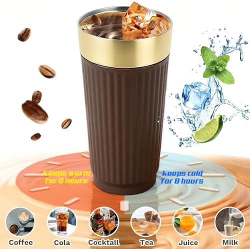 Vacuum Insulated Stainless Steel Travel Coffee Mug,Leak Proof Cup with Lid - Image 2