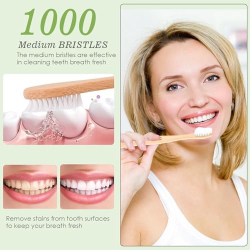 30 PCS Bamboo Toothbrushes, Individually Wrapped Wooden Toothbrushes Bulk - Image 5