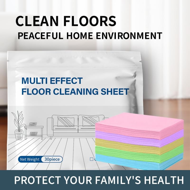 Multi Effect Floor Cleaning Sheets, Lavender Scent, Ultra Thin, Compact Packaging (Yellow, 100 Pcs) - Image 2