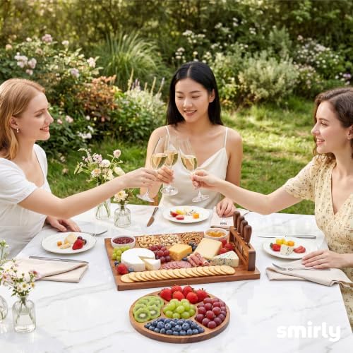 SMIRLY Charcuterie Board Set with Serving Accessories, Large Acacia - Image 5