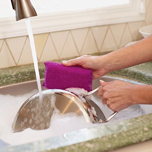 Casabella Multicolor Cellulose Scrub Sponges, Blue/Yellow/Pink, (Pack of 36) - Image 3