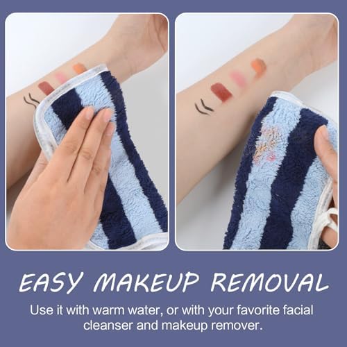 SINLAND Microfiber Facial Cloths Fast Drying Washcloth 8inch x 8inch Absorbent Face Wash Cloth Soft Makeup Remover Cloths - Image 5