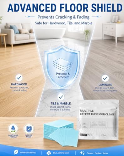 Multi-Effect Floor Clean Tablets, Instant Dissolve Deep Cleaner, Blue Jasmine Scented Mop Refills for Hardwood, Tile & Laminate, Child & Pet Safe, Space-Saving Concentrated Formula (100 Piece) - Image 4