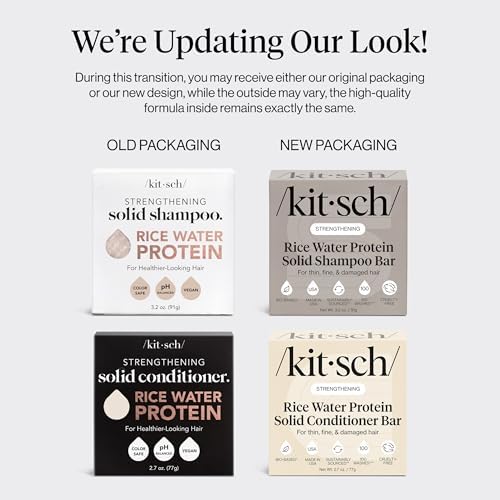 Kitsch Rice Water Solid Shampoo and Conditioner Set for Hair Growth – 2 pcs - Image 2
