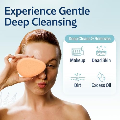 HartFelt 2ct Tear Drop Gentle Face Scrubber for Women | Reusable Facial Sponges for Daily Cleansing | Facial Exfoliating Pads for Removing Dead Skin, Dirt & Makeup | Made in USA - Image 3