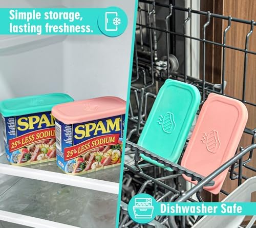 Silicone Can Lids for SPAM Canned Meat 12 oz, LFGB Platinum Silicone Can Covers for Food Storage, Freezer Dishwasher Safe, Set of 2 - Image 5