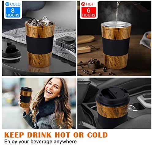 CS COSDDI 12 oz Coffee mug - Stainless Steel Coffee Cup with Leakproof Lid - Image 4