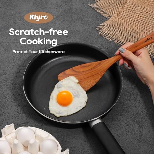 KLYRO 13 Pcs Wooden Cooking Utensil Set with Gift Box – Natural Wooden Spoons for Cooking & Serving, Nonstick Friendly, Perfect Housewarming & Holiday Gift - Image 3