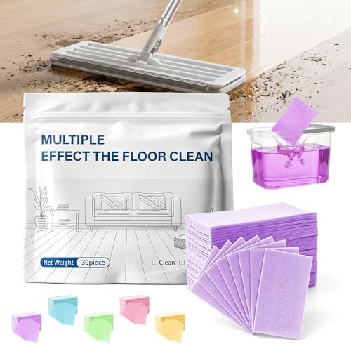 Multi-Surface Floor Cleaner Tablet, 2026 New Floor Cleaning Solution Tablets, Dissolvable Pre-Measured Deep Cleaning Cleaning Solution, for Tile & Vinyl Floors (Purple - 30pcs) by SICOSPI