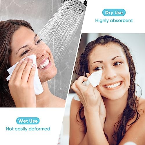 Orighty Disposable Face Towel, Biodegradable Clean Facial Towels, Super Soft Makeup Remover Wipes, Absorbent Facial Wash Cloth for Makeup Removing, Facial Cleansing, Nursing, Outdoor, 600 Count - Image 4