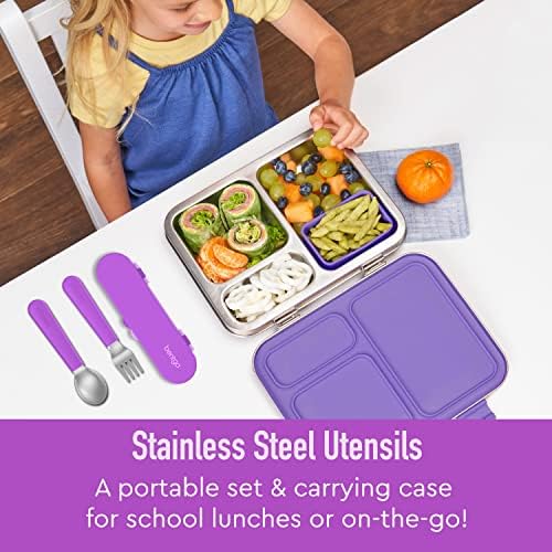 Bentgo Kids Plastic Utensil Set with Fork, Spoon, & Storage Case - Image 2