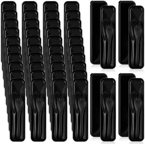 Jinei Reusable Travel Utensils Set Wheat Straw with Case,Black by Jinei
