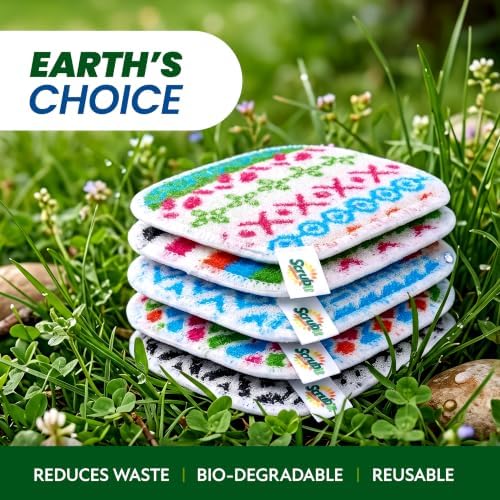 SCRUBIT 5 Pack Reusable Non-Scratch Dish Scrubbers for Kitchen - Image 6