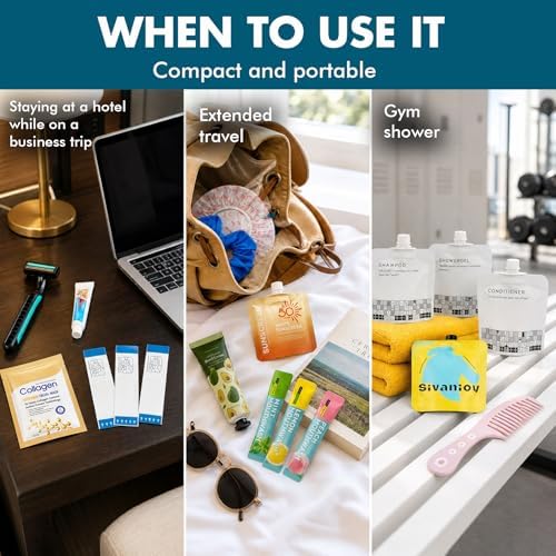 41Pcs Travel Size Toiletries,Travel Toiletries Set–Travel Kit for Women Men,Complete Travel Set for Airplane Vacation Overnight Essentials - Image 6