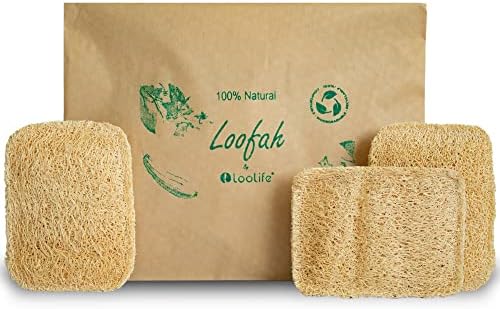 Natural Loofah Kitchen Sponge - Natural Sponges for Dishes - Dish Sponge by LooLife