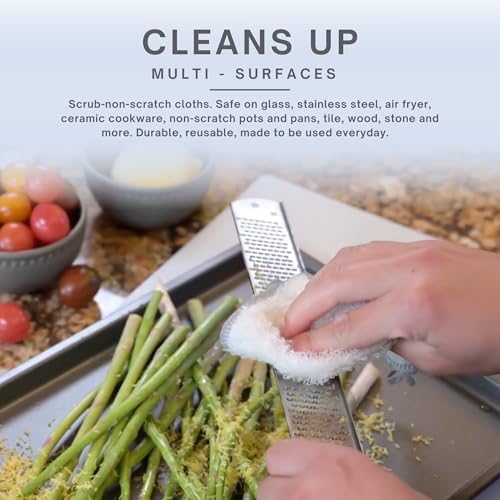 Whiffkitch Dishcloths Kitchen Dishrag Cleaning Scrub Reusable 6pk 6x7in - Image 3