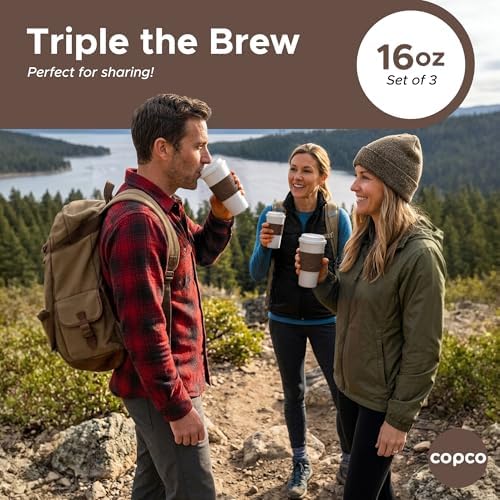 Copco 16oz Acadia Travel Mug, Set of 3 - Spill-Resistant (Brown) - Image 7
