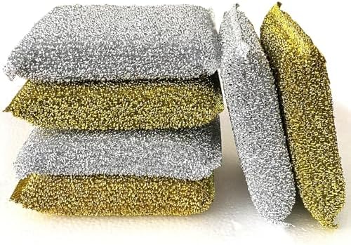 Dish Sponges Kitchen Scrubber - 6 Pack Non Scratch Steel Wool Scrubber Esponjas para Lavar Platos Multipurpose Thickened Sponges for Cleaning Dishes, Pans, Pots by Unknown