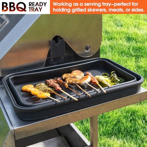 Silicone Collapsible Marinating Container with Lid for Meat, 2.64Gal/10L, Extra Large Collapsible BBQ Prep Tub, Transparent Locking Lid, XL Grill Prep Trays and Carry System, BBQ Must-Have, Black - Image 4