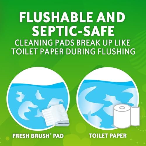 Scrubbing Bubbles Flushable Toilet Wand Refills, Fresh Brush Toilet Cleaner Refill Pads, Cleans Limescale & Fights Odors, Citrus Scent, 10 Count, Pack of 4 - Image 7