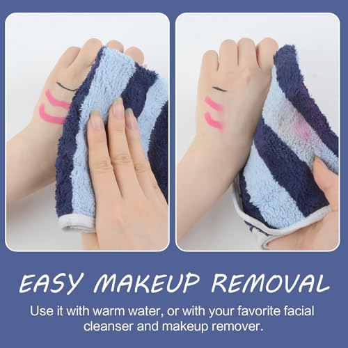 Microfiber Facial Cloths Fast Drying Washcloth 12x12inch Stripes 6 pack - Image 5