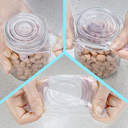 Webake Silicone Stretch Lids 10 Pack for Regular and Wide Mouth Mason Jar, Reusable Silicone Stretch Lids(Stretched to 3.5 inch), Sealed Durable Food Storage Covers Suit for Jar, Cans, Pot - Image 4