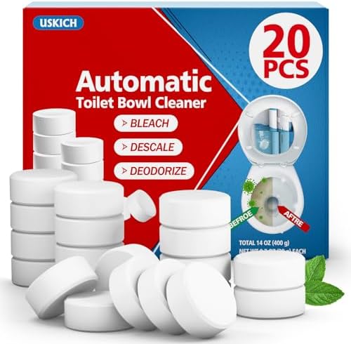USKICH 20 Pack Toilet Bowl Cleaner Tablets,Automatic Toilet Tank Cleaners by USKICH