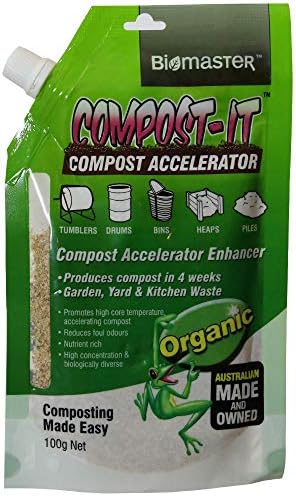 Compost-It Compost Accelerator/Starter 100g Spout Pack for All Composting Systems, (100% Natural Concentrate) by Biomaster