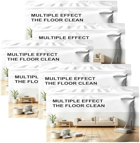 XINRAN 100 piece floor cleaner tablets, flash speed mop refill wipes, multi effect floor cleaning tablets, concentrated cleaner for home, for hardwood laminate tile walls maintenance (6pcs) by Unknown