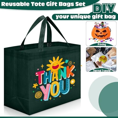Windyun Reusable Grocery Bags Non Woven with Handles - Image 5