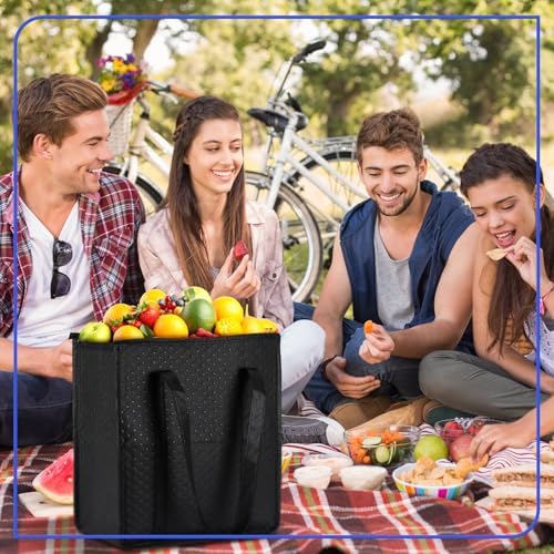 Paterr 4 Pcs Insulated Grocery Bags Reusable, with Zipper - Image 5