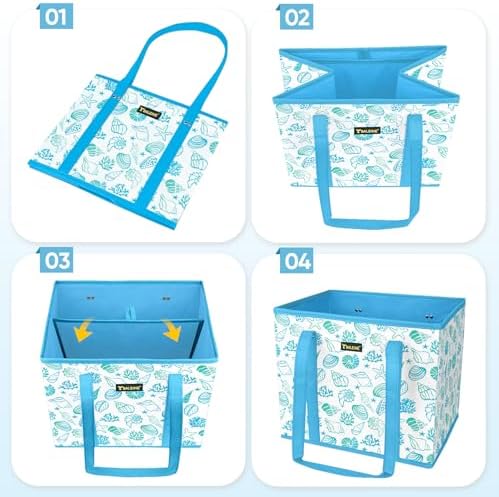 BALEINE 3PK Reusable Grocery Bags, Heavy Duty Shopping Tote Bag - Image 7