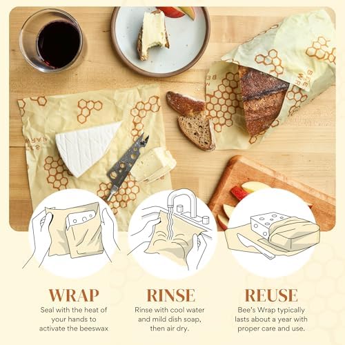Bee's Wrap Beeswax Wrap Roll, 14 x 53 in - Honeycomb - Image 5