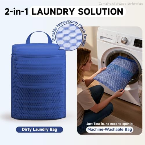 OlarHike Packing Cubes for Travel,Gifts for Women Mom,Anti-Tearing Suitcase Organizer for Luggage with Shoe & Hanging Toiletry Bag,Vacation Essentials & Accessories for Cruise Ship,11 Set,Klein Blue - Image 6