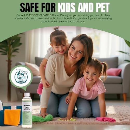 Unscented All Purpose Cleaner Concentrate - Plant-Based, Non-Toxic, Multi-Surface, Fragrance Free Cleaning Products - Pet Safe Cleaner - 8oz Makes 4 Bottles - Image 6