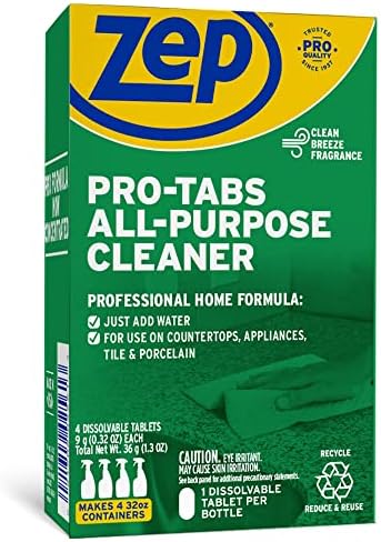 Zep PRO-TABS All Purpose Cleaner Dissolvable Tablets - 4 Tablets - ZUAPCTAB Just Add Water Environmentally Friendly - Image 6